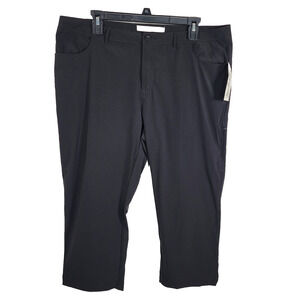 Woolrich Womens Geo Capri Pant Large Lightweight Black Nylon Stretch Hiking Camp